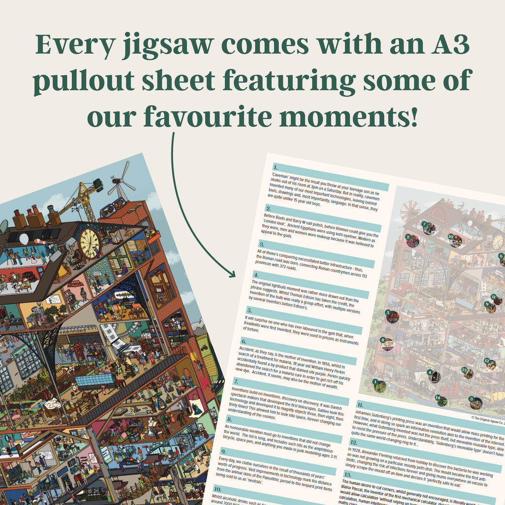 Learn about the world changing inventions included in this jigsaw scene 